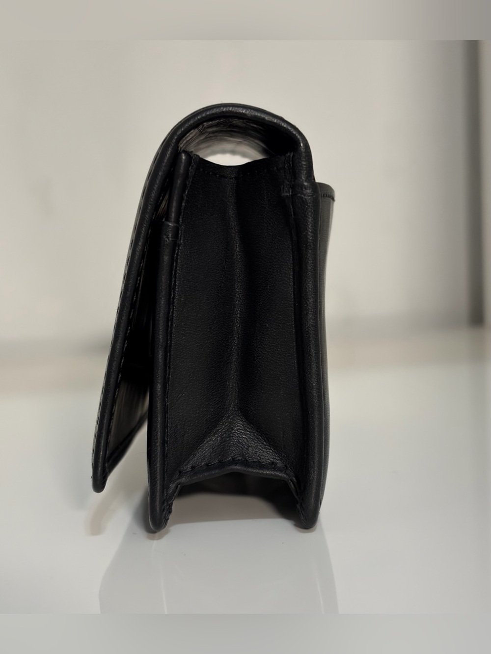 Vintage Coach Bedford Purse Wallet in Black Leather with Key Ring & Snap Closure - Picture 6 of 14